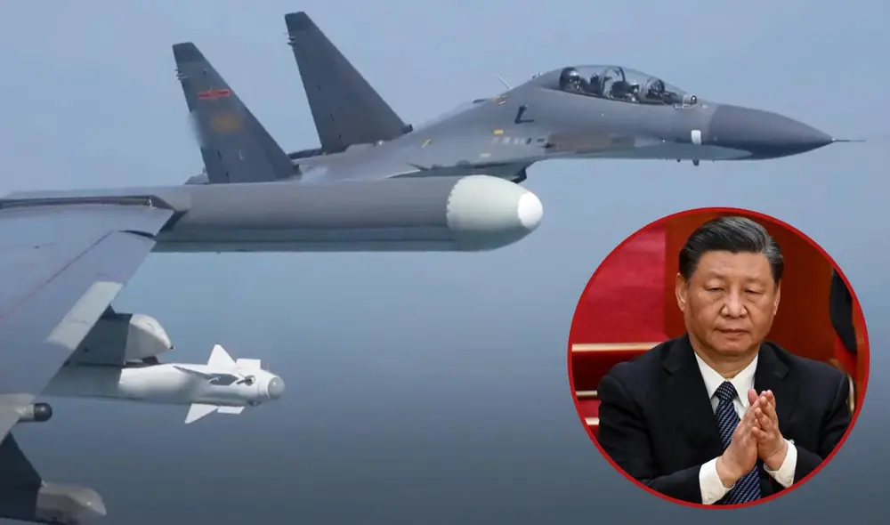 El régimen de Xi Jinping mostró su armamento sobre la isla de Taiwán. Foto: composición LR/captura @CGTNOfficial/Twitter/AFP El régimen de Xi Jinping mostró su armamento sobre la isla de Taiwán. Foto: composición LR/captura @CGTNOfficial/Twitter/AFP