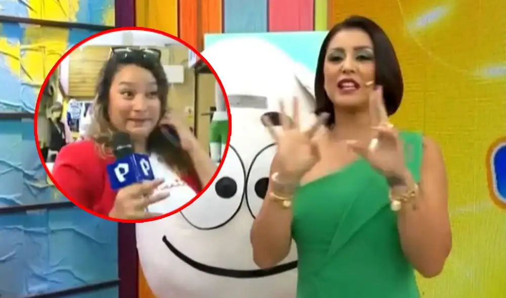 Karla Tarazona protagonizó divertido momento con su reportera en vivo. Foto: captura de Panamericana TV - Video: Panamericana TV Karla Tarazona protagonizó divertido momento con su reportera en vivo. Foto: captura de Panamericana TV - Video: Panamericana TV