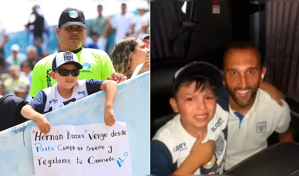 Pequeño fanático fue captado en las graderías del estadio Campeones del 36. Foto: composición Jesús Díaz/Clinton Medin/La República/difusión