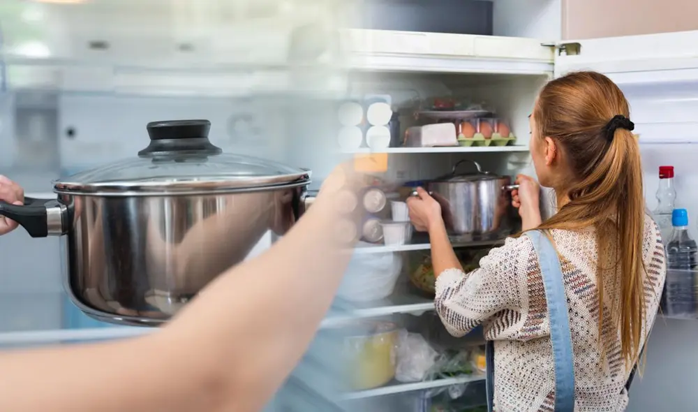 Conoce el motivo por el que no deberías guardar tu olla con comida dentro de la refrigeradora. Foto: composición LR/Freepik
