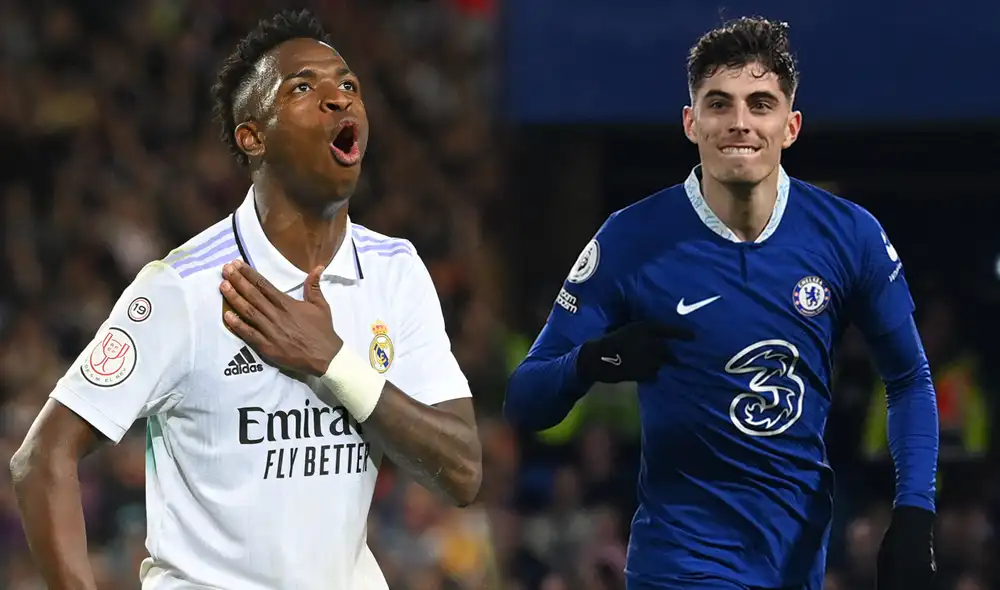Vinícius Júnior y Kai Havertz intentarán ser protagonistas del duelo de ida. Foto: composición LR/AFP Vinícius Júnior y Kai Havertz intentarán ser protagonistas del duelo de ida. Foto: composición LR/AFP