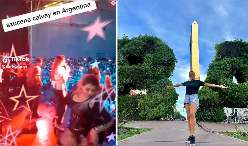 Azucena Calvay en Argentina. Foto: karli_show/TikTok/Azucena Calvay/Facebook
