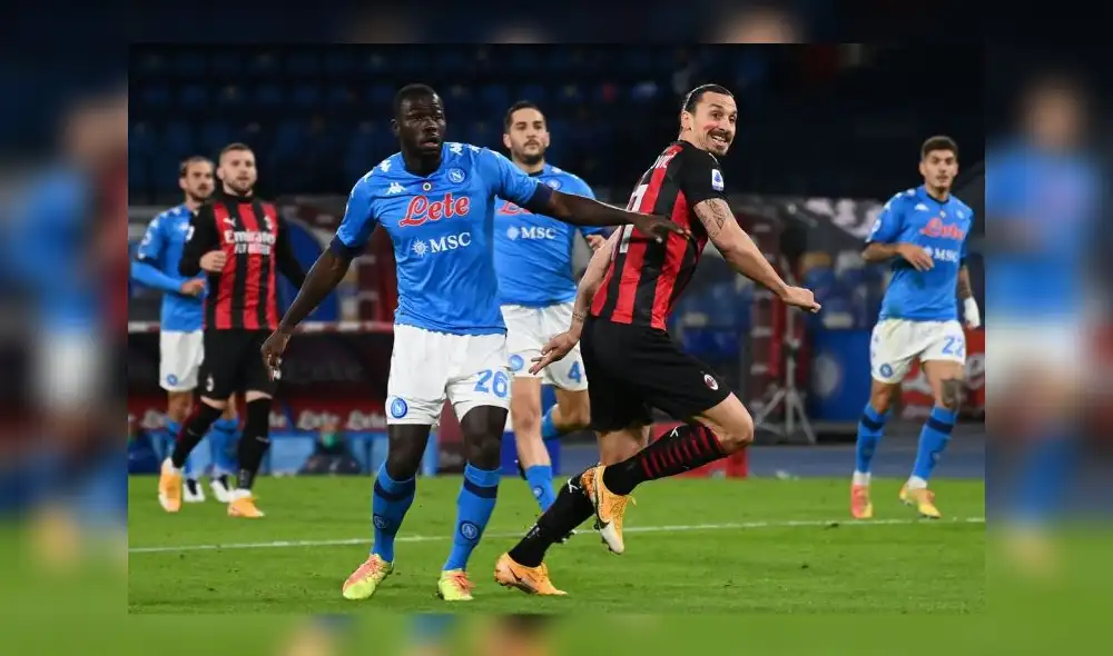 AC Milan vs. Napoli se enfrentan por la ida de los cuartos de final de la Champions League. Foto: AFP