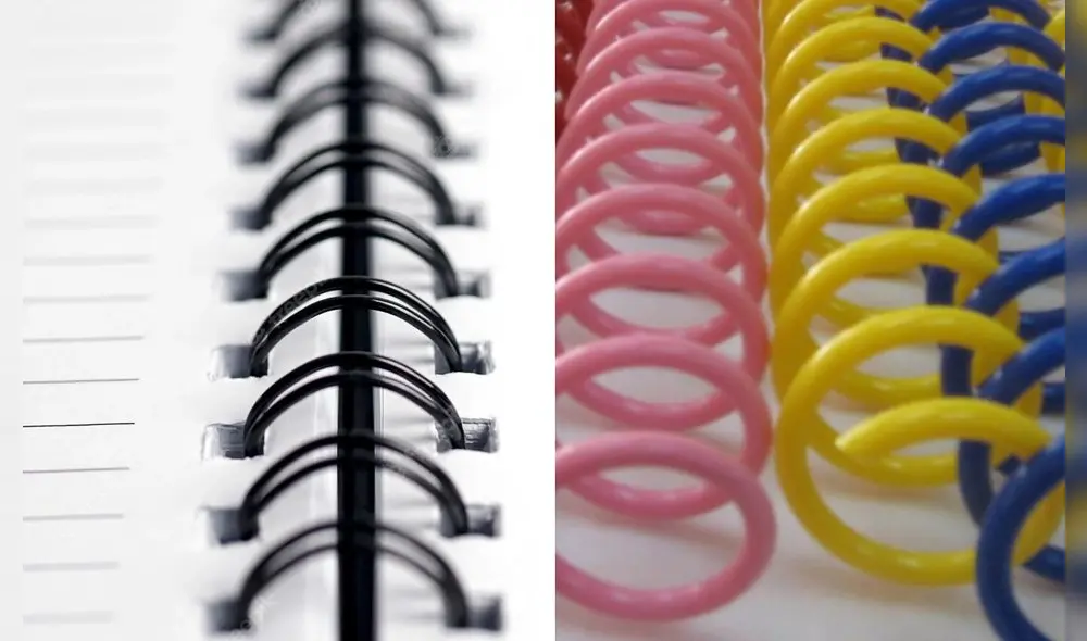 Espirales de plástico para cuadernos: cómo reutilizarlos y no desecharlos | Foto: composición GLR/Freepik/Grafindplast