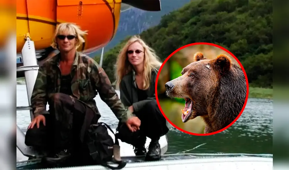 Timothy Treadwell y Amie fueron devorados por un oso el 5 de octubre de 2003. Foto: composición LR / TN / Semana