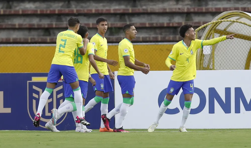 Brasil quedó puntero del grupo A del Sudamericano sub-17. Foto: Conmebol