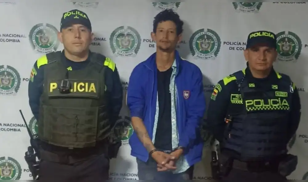 Sergio Tarache Parra se encuentra detenido en Colombia. Foto y video: PNP
