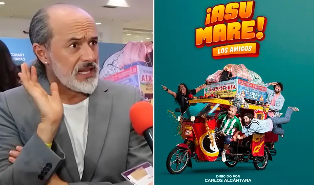 Carlos Alcántara recibió gran negatividad por el estreno de "Asu mare: los amigos" luego de que sus declaraciones sobre dirigir con "tutoriales" se hicieran virales. Foto: composición LR/Captura de YouTube/Tondero