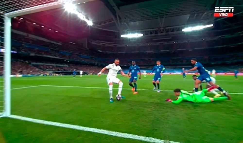 Karim Benzema abrió el marcador para la Casa Blanca. Foto: captura/ESPN Karim Benzema abrió el marcador para la Casa Blanca. Foto: captura/ESPN