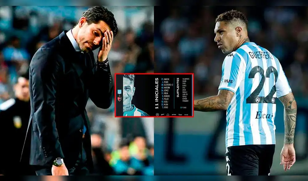 Paolo Guerrero forma parte del once titular, pero no como capitán, como se publicó en redes. Foto: composición/Racing Club