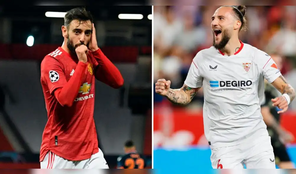 Manchester United y Sevilla se enfrentaron por última vez en la final de la Europa League 2019-20. Foto: composición/EFE