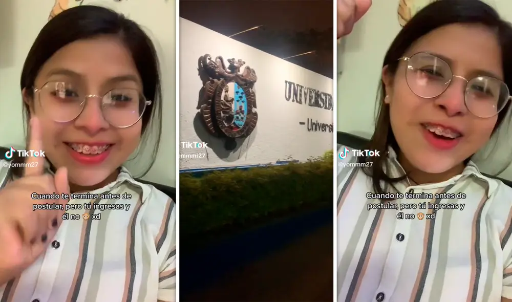 El clip de la sanmarquina acumuló miles de visualizaciones en TikTok. Foto: composición LR/TikTok/@Yommmi27