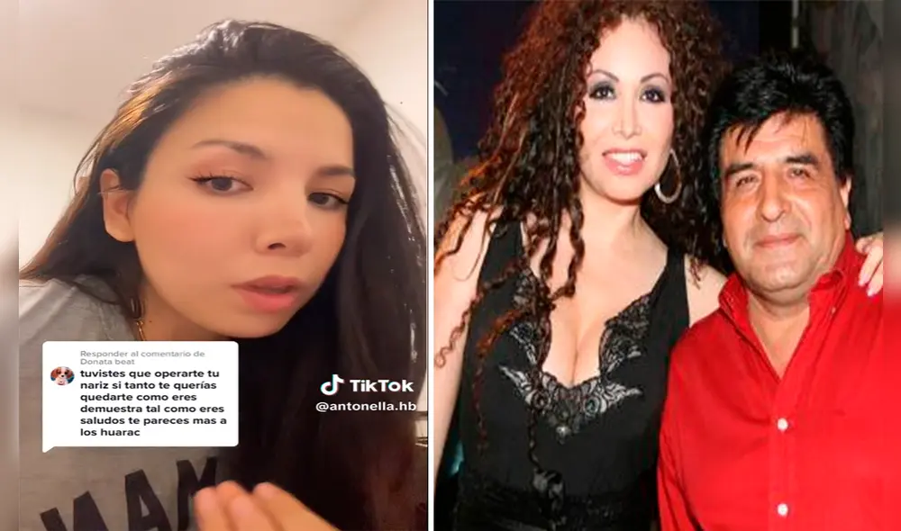 Antonella Huarac, hija de Janet Barboza y Nilver Hurac, denunció los comentarios racistas que recibe por su apellido paterno. Foto: composición GLR/TikTok