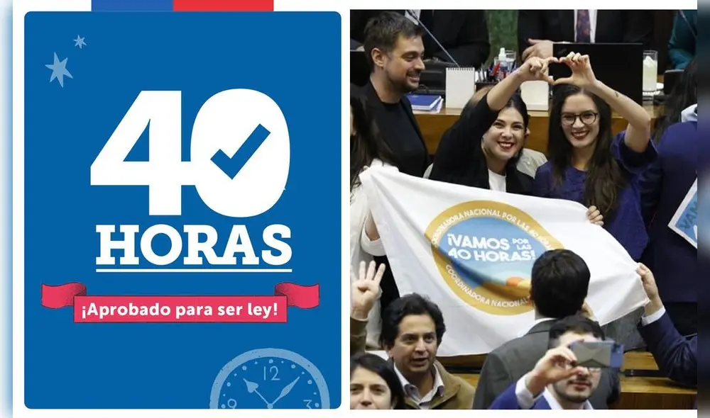 El Congreso de Chile aprobó la jornada de 40 horas semanales. Foto: composición LR/AP/Gobierno de Chile