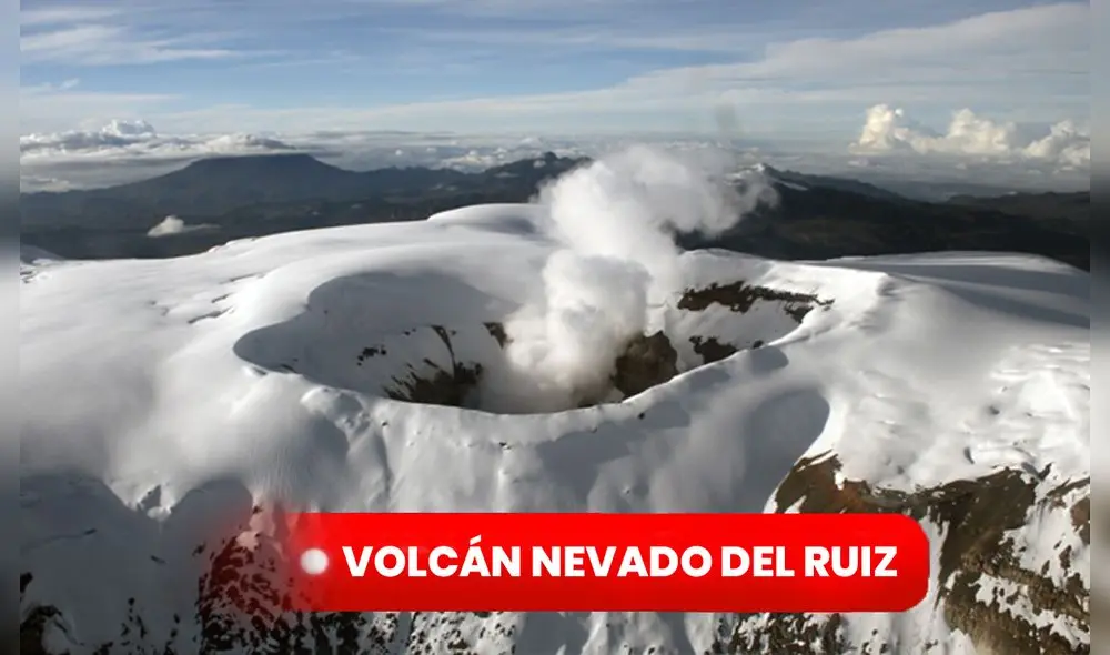 Actividad del Volcán Nevado del Ruiz HOY, 18 de abril. Foto: composición LR/ SGC