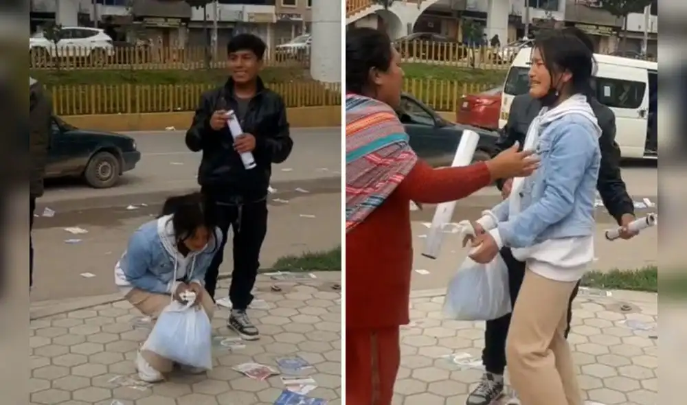 Joven se abrazó con sus seres queridos tras recibir la noticia. Foto: composición de Luis Fernando / captura de Tik tok