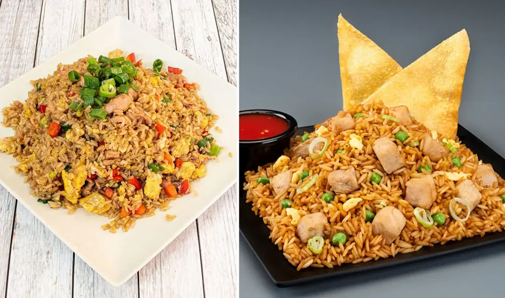 El chaufa puede combinarse con diferentes alimentos, como pollo o cerdo. Foto: composición LR/Delicia Oriental/Cocinista El chaufa puede combinarse con diferentes alimentos, como pollo o cerdo. Foto: composición LR/Delicia Oriental/Cocinista