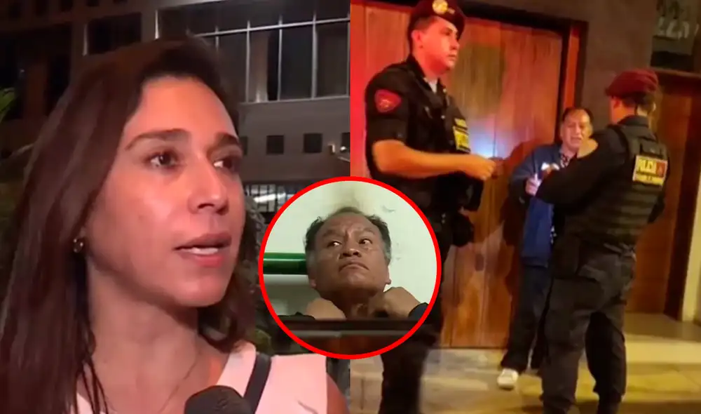 Efectivos de la PNP detuvieron a hombre que acosa a la periodista Verónica Linares. Foto: composición LR/capturas de América TV