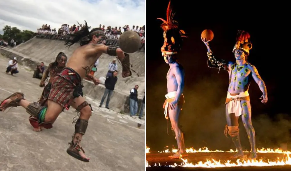 El pok ta pok surgió hace casi 4.000 años y aún se practica en México. Foto: composición LR/Facebook/Ancestrales juegos de pelota maya/Matador Network
