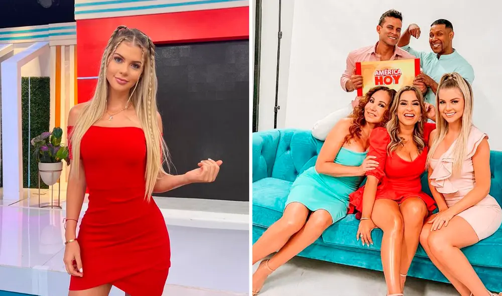 Brunella Horna reaparece en el programa "América hoy" luego de la denuncia que le hicieron a su esposo Richard Acuña. Foto: Composición LR / Brunella Horna / Instagram