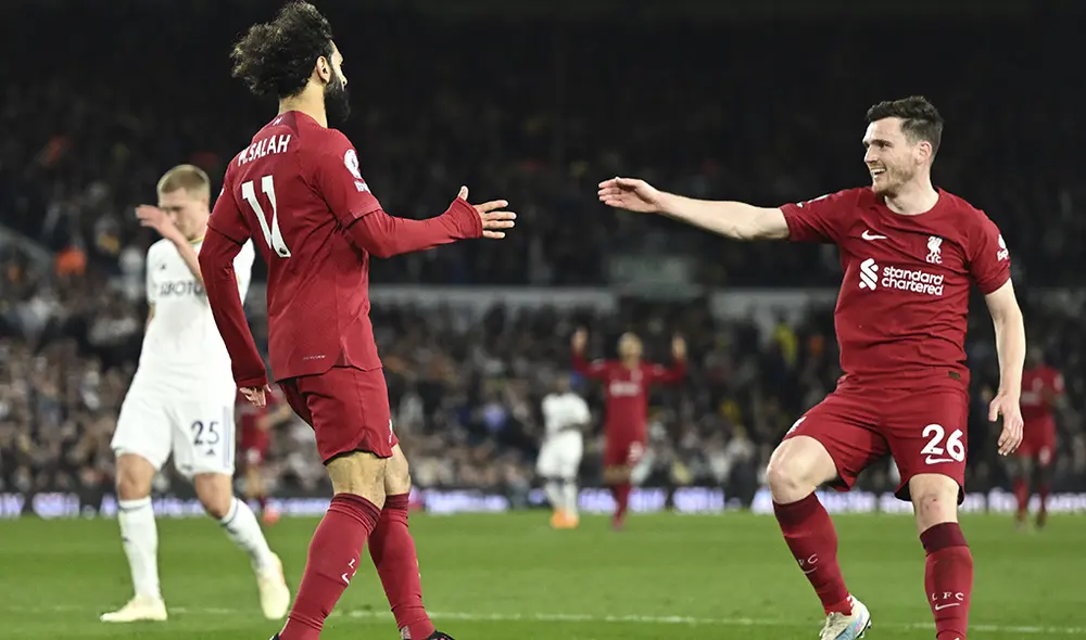 Liverpool abrió el marcador contra Leeds United. Foto: AFP Liverpool abrió el marcador contra Leeds United. Foto: AFP