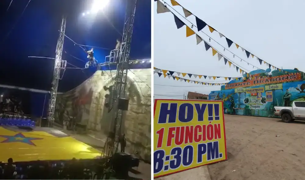 Representante de la función afirmó que el artista circense no resultó herido. Foto: composición LR/captura/Rosa Quincho/La República - Video: Rosa Quincho/La República Representante de la función afirmó que el artista circense no resultó herido. Foto: composición LR/captura/Rosa Quincho/La República - Video: Rosa Quincho/La República