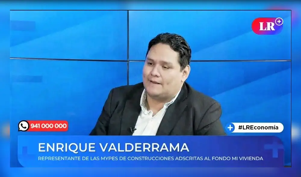 Enrique Valderrama, representante de las Mypes de construcciones adscritas al fondo Mi Vivienda. Foto: Captura. Enrique Valderrama, representante de las Mypes de construcciones adscritas al fondo Mi Vivienda. Foto: Captura.