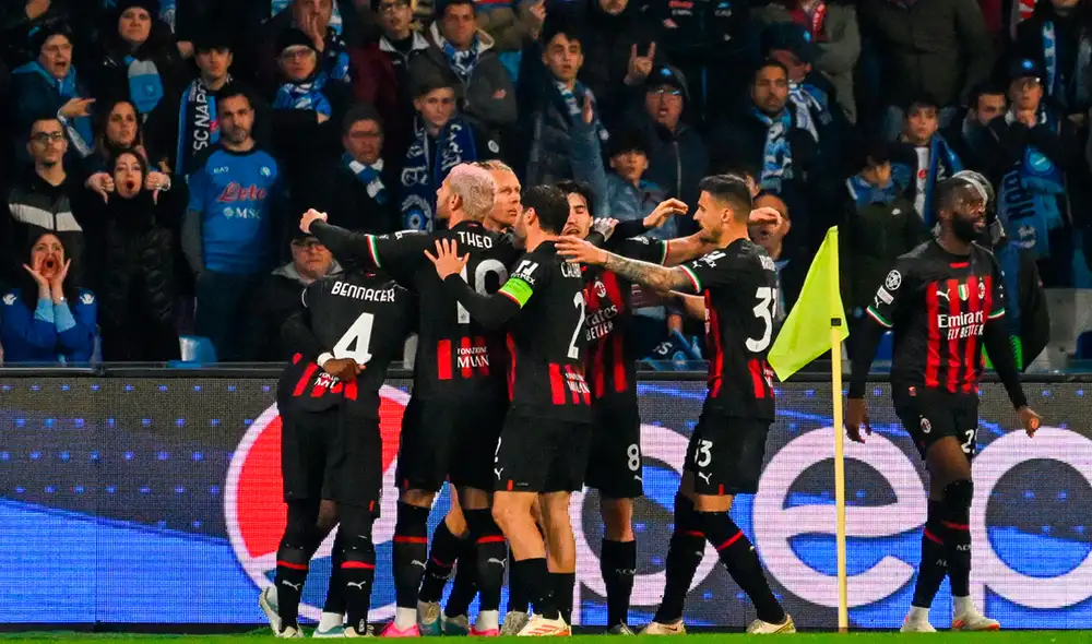 Milan ganó 2-1 en el global a Napoli y pasa a 'semis' de Champions League. Foto: AFP Milan ganó 2-1 en el global a Napoli y pasa a 'semis' de Champions League. Foto: AFP