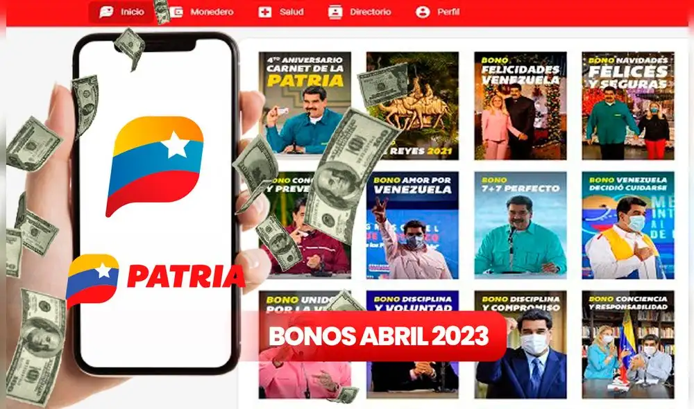 ¿Qué bonos están llegando HOY en abril 2023? AQUÍ te lo contamos. Foto: composición LR/Patria/Freepik/VTV
