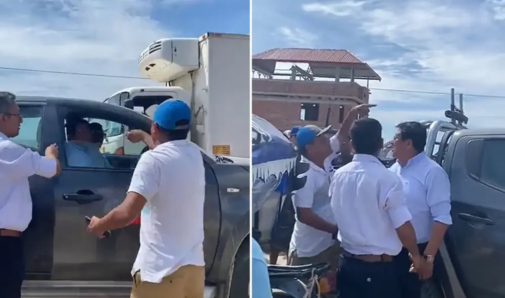 La población cuestionó a Héctor Ventura, a quien acusaron de no ayudar al pueblo. Foto: composición de Álvaro Lozano/ La República/ Twitter/ Anonymous Perú La población cuestionó a Héctor Ventura, a quien acusaron de no ayudar al pueblo. Foto: composición de Álvaro Lozano/ La República/ Twitter/ Anonymous Perú