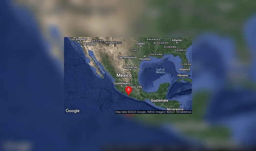 Epicentro del sismo se dio en el estado de Guerrero, en la costa del Pacífico mexicano. Foto: Google Earth Epicentro del sismo se dio en el estado de Guerrero, en la costa del Pacífico mexicano. Foto: Google Earth