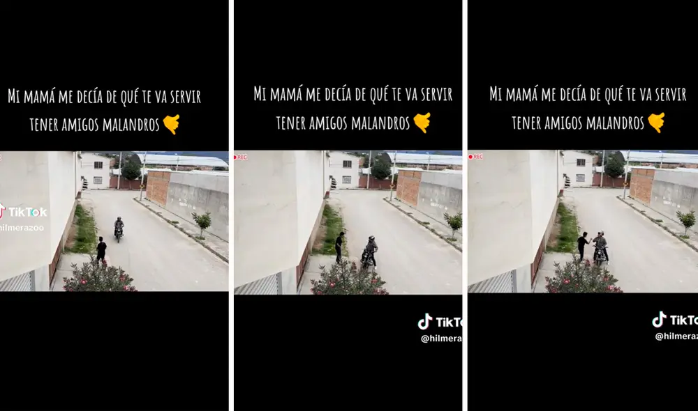 Le iba a arrebatar sus pertenencias, pero terminaron saludándose. Foto: composición LR/capturas de TikTok/@Hilmerazoo