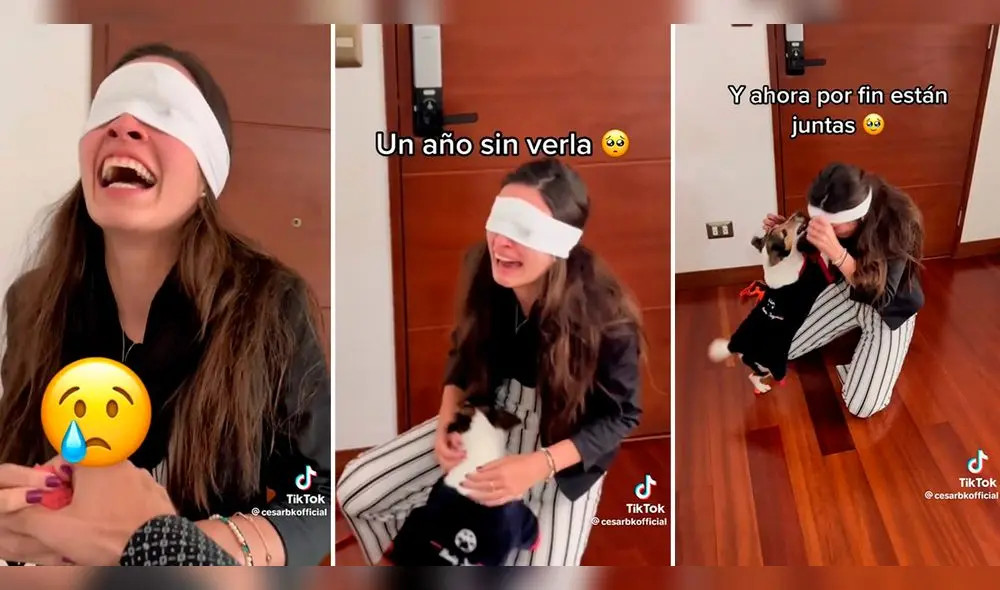 La reacción de la joven conmueve a usuarios de TikTok. Foto: composición LR/captura de TikTok La reacción de la joven conmueve a usuarios de TikTok. Foto: composición LR/captura de TikTok