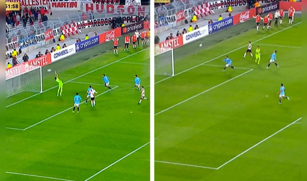 Cristal recibió dos goles en 10 minutos. Foto: composición/ESPN Cristal recibió dos goles en 10 minutos. Foto: composición/ESPN