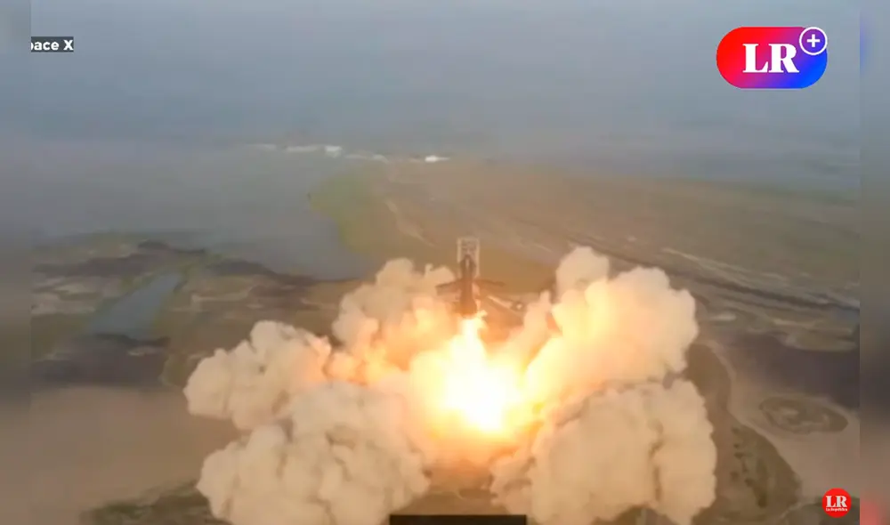 Despegue de Starship, antes de la explosión. Foto: SpaceX Despegue de Starship, antes de la explosión. Foto: SpaceX