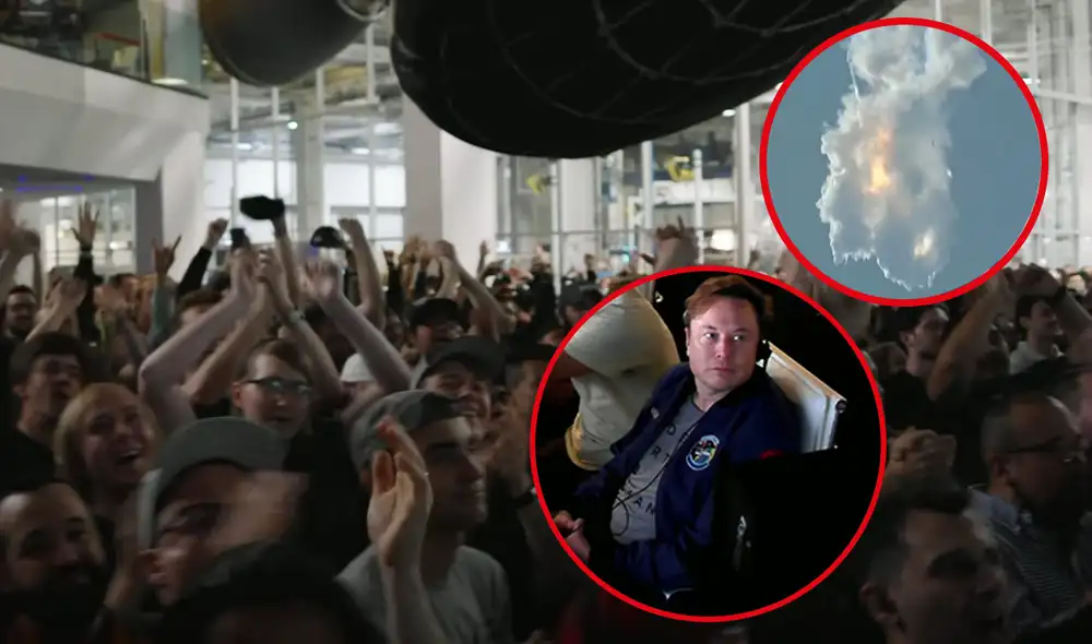 Los trabajadores de SpaceX, compañía de Elon Musk, celebraron la explosión de Starship. Foto: composición LR/SpaceX Los trabajadores de SpaceX, compañía de Elon Musk, celebraron la explosión de Starship. Foto: composición LR/SpaceX