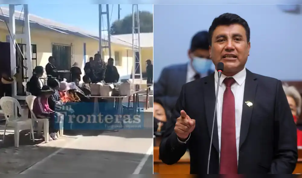 Paisanos de Taraco del legislador Óscar Zea le gritan que se retire de institución educativa. Foto: captura de Diario Sin Fronteras/La República. Paisanos de Taraco del legislador Óscar Zea le gritan que se retire de institución educativa. Foto: captura de Diario Sin Fronteras/La República.