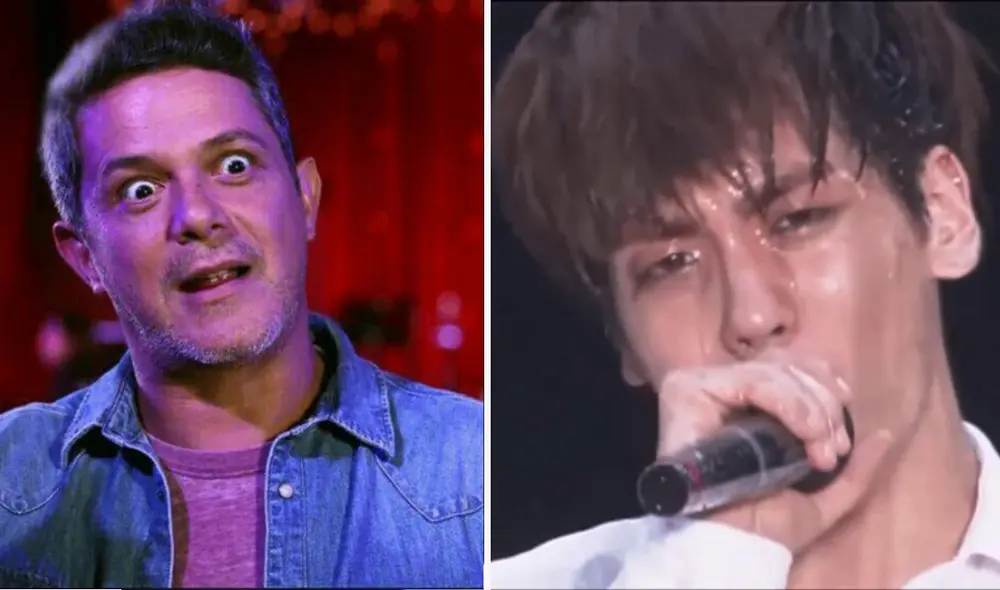 Alejandro Sanz quedó sorprendido con el talento de Kim Jonghyun. Foto: composición LR/captura de YouTube