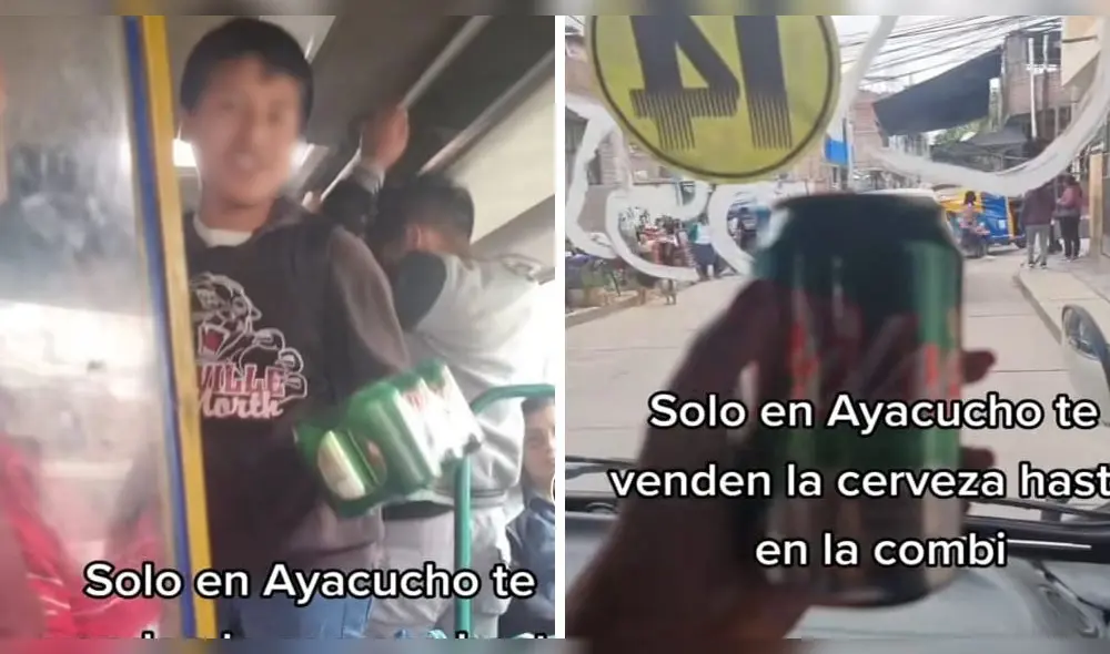 Ayacucho. Un servicio inesperado recibieron a bordo de combi. Foto: captura TikTok