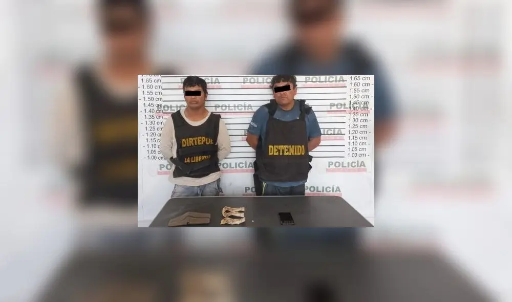Extorsionadores quedaron detenidos en complejo policial de San Andrés. Foto: PNP