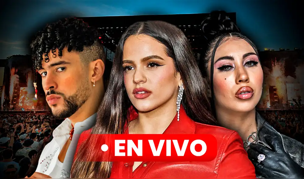 Bad Bunny, Rosalía y Kali Uchis volverán a presentarse en el Festival Coachella 2023. Foto: composición de Fabrizio Oviedo/AFP/difusión Bad Bunny, Rosalía y Kali Uchis volverán a presentarse en el Festival Coachella 2023. Foto: composición de Fabrizio Oviedo/AFP/difusión