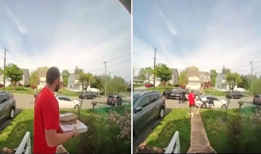 Usuarios felicitaron al repartidor por cumplir con su trabajo y apoyar a la Policía. Foto: composición de LR/TikTok/@Ptaylor79