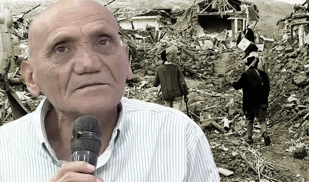 Rodolfo Carrión tenía 19 años cuando ocurrió el terremoto de 1970. Foto: composición  LR/captura Panamericana Televisión