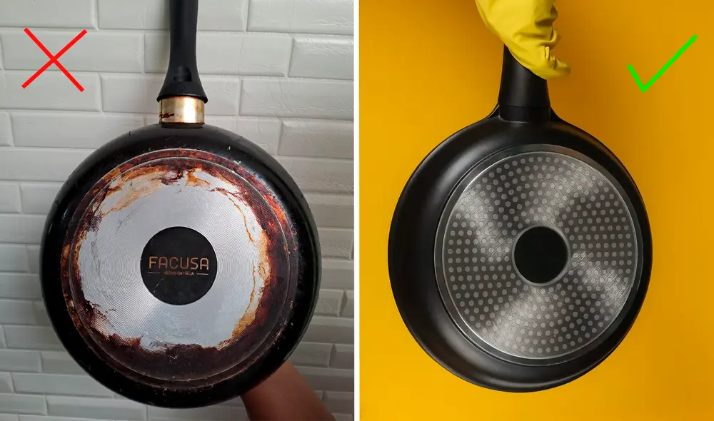 Con este truco lograrás limpiar tu sartén en pocos minutos. Foto: composición LR/ComputerHoy