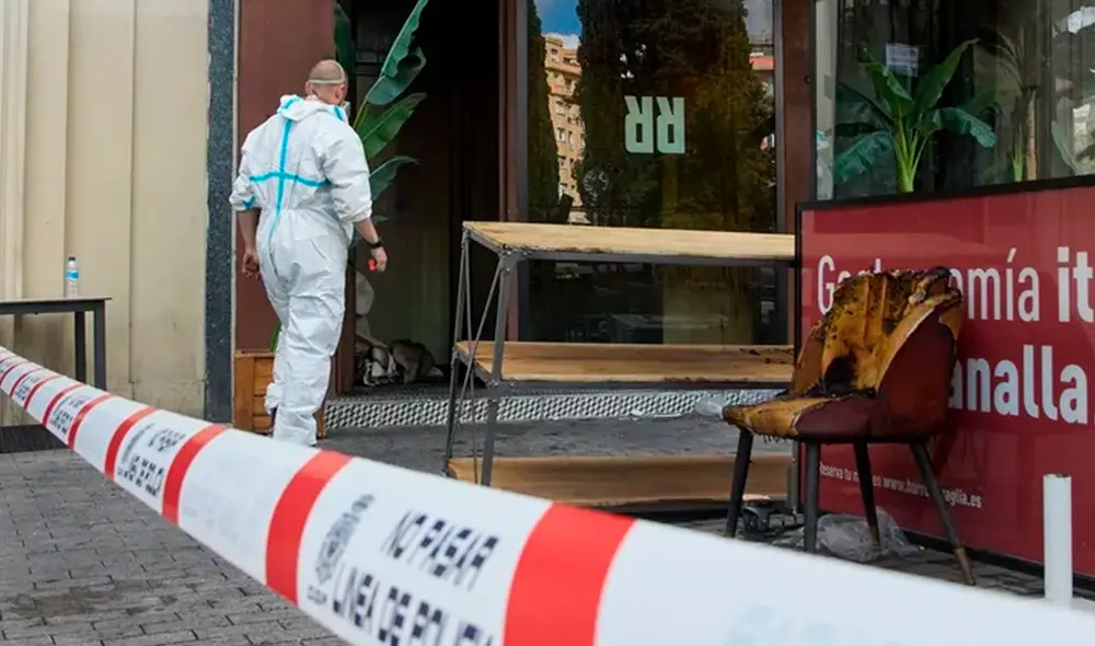 En el incendio fallecieron una clienta y un trabajador del restaurante. Foto: Europa Press En el incendio fallecieron una clienta y un trabajador del restaurante. Foto: Europa Press