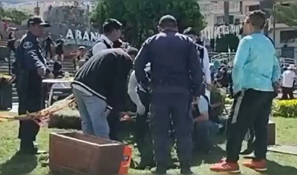 El hecho ocurrió en un parque de la ciudad. Foto: Canal X Tv