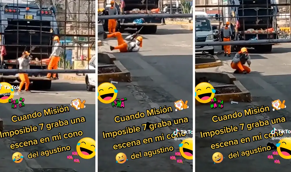 Pasaron un buen rato divirtiéndose como grandes actores mientras trabajaban. Foto: composición LR / capturas de TikTok / @angelitoblk Pasaron un buen rato divirtiéndose como grandes actores mientras trabajaban. Foto: composición LR / capturas de TikTok / @angelitoblk
