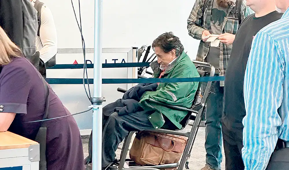 El retorno. Alejandro Toledo en sus últimas horas en Estados Unidos, antes de su retorno a Lima. Foto: difusión El retorno. Alejandro Toledo en sus últimas horas en Estados Unidos, antes de su retorno a Lima. Foto: difusión