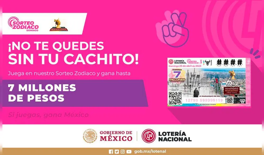 Resultados del Sorteo Zodiaco de HOY, 23 de abril. Consulta los números ganadores de la Lotería Nacional en México. Foto: Lotenal/ Twitter Resultados del Sorteo Zodiaco de HOY, 23 de abril. Consulta los números ganadores de la Lotería Nacional en México. Foto: Lotenal/ Twitter
