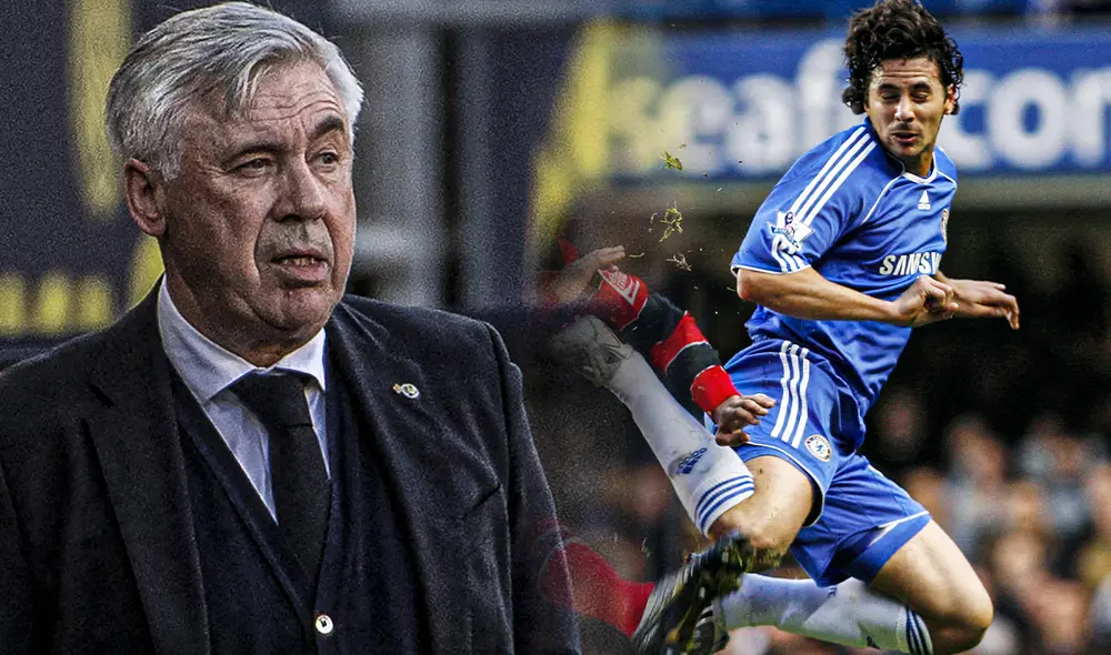 Carlo Ancelotti dirigió a Claudio Pizarro en el Chelsea. Foto: composición LR/AFP